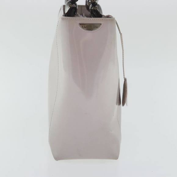 Christian Dior Maris Pearl Hand Bag Patent leather Purple Silver Auth bs19106 - Picture 3 of 16